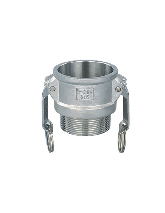 Raccord à Cames Inox 316 type B coupleur mâle