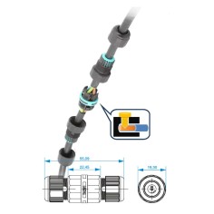 Connecteur étanche démontable IP68 2