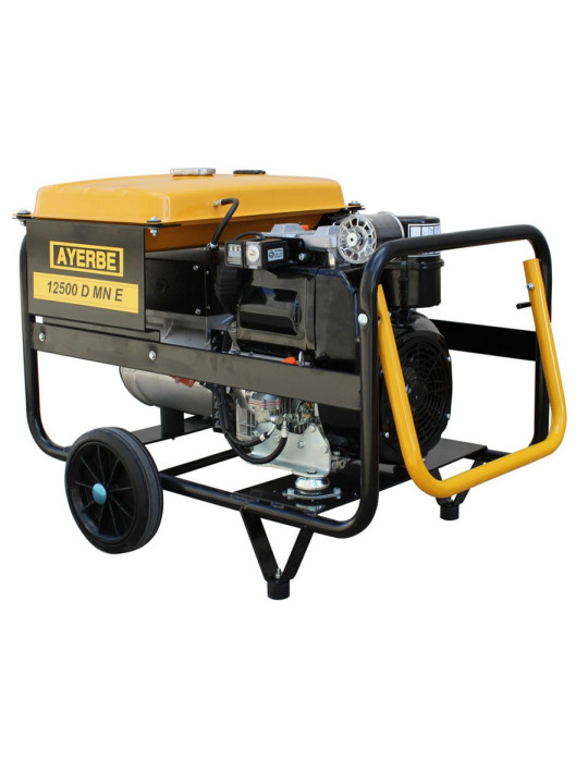 Groupe électrogène chantier diesel monophasé sur chariot - AY-12500 D-LB-MN