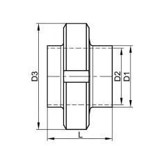 Raccord DIN complet à souder inox 316L 2