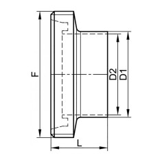 Raccord DIN nez fileté à souder inox 316L 2