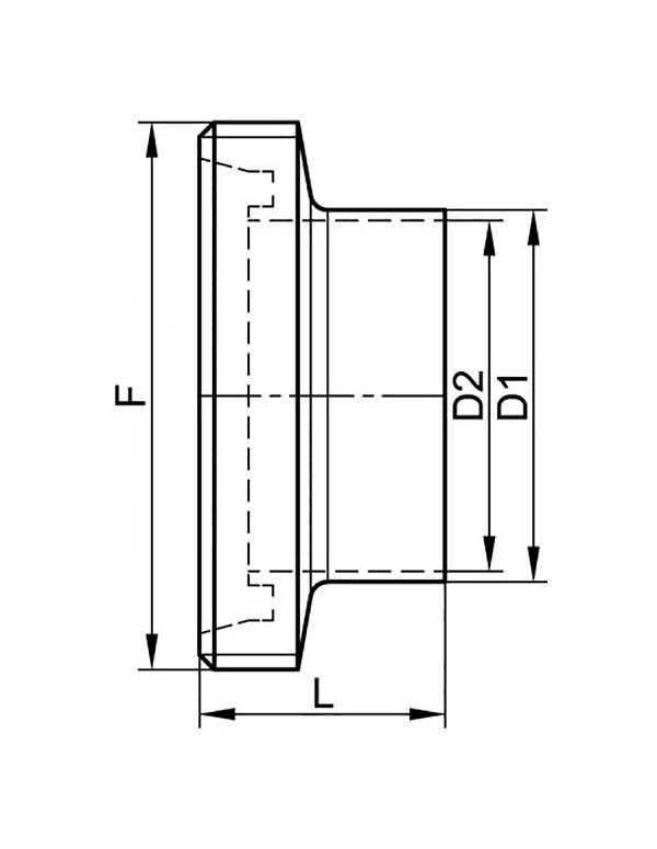 Raccord DIN nez fileté à souder inox 316L