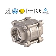 Clapet à disque inox 316 3 pièces