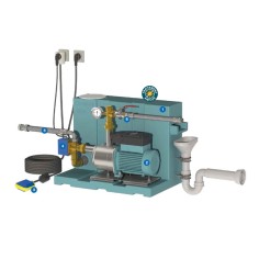 Kit gestionnaire récupération eau de pluie Calpeda GEP24 E NGXM2-80 FB