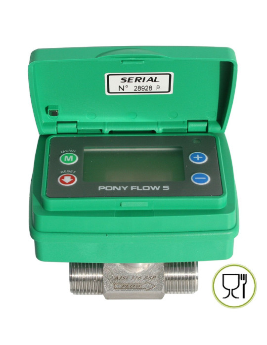 Compteur volumétrique liquides alimentaires PONY FLOW 9V