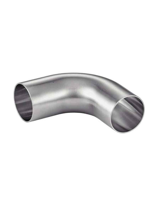 Coude SMS à 90 ° avec parties droites Inox 316L