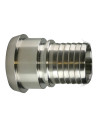 Raccord DIN femelle à douille cannelé inox 316