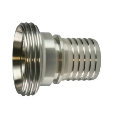 Raccord DIN nez fileté cannelé inox 316L