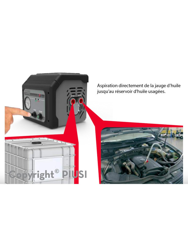 Pompe de vidange automatique réseroir d'huile VACUBOX Piusi