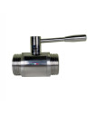304 stainless steel DIN M/M ball valve without food retention
