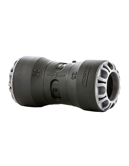 Manchon égal encliquetable Plasson tube PVC - DN25 à DN63