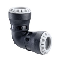 Coude égal à 90°C encliquetable Plasson tube PE - DN20 à DN63