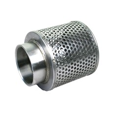 Crépine inox 304 avec manchon taraudé BSP 2",3" et 4" 2