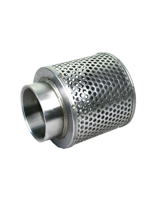Crépine inox 304 avec manchon taraudé BSP 2",3" et 4"