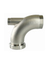Coude pousseur 4" SMS-DIN-BSP avec piquage 2" BSP