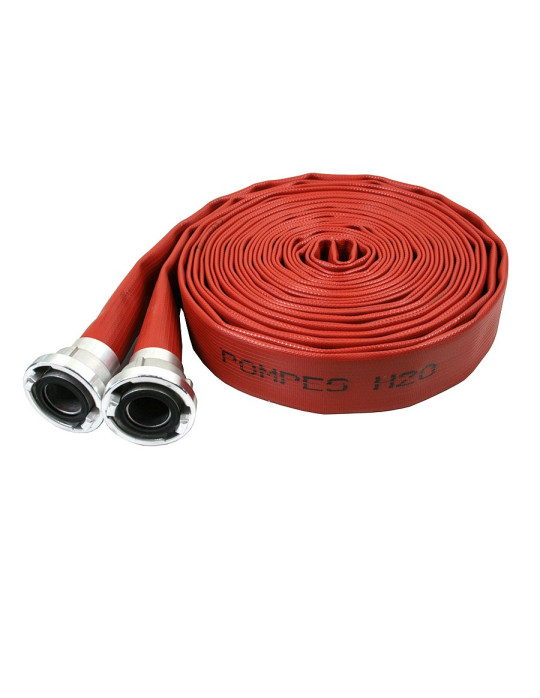 Tuyau plat incendie raccords Storz DN50 sertis - PS 16 bar