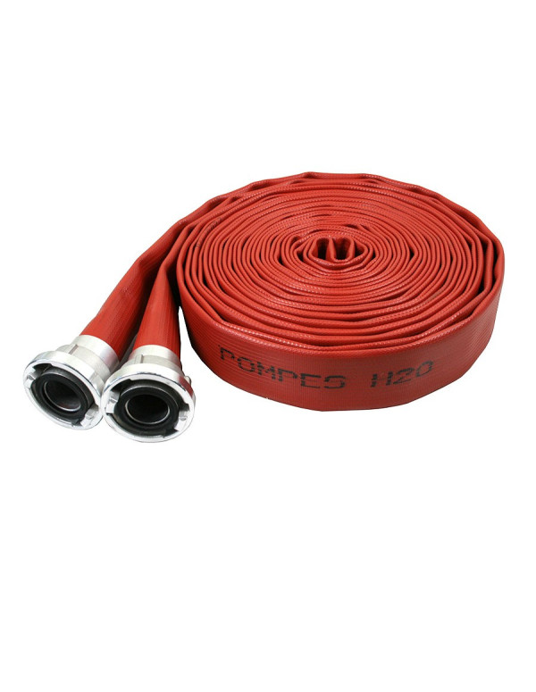 Tuyau plat incendie raccords Storz DN50 sertis - PS 16 bar