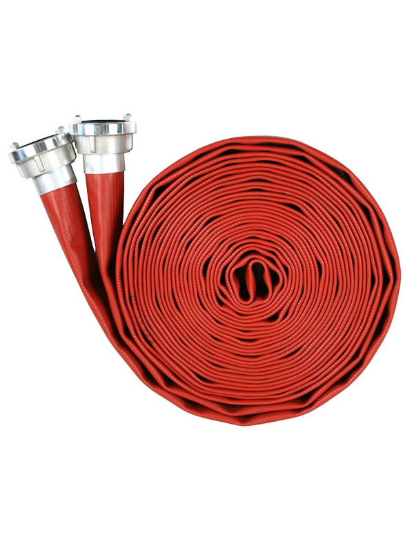 Tuyau plat incendie raccords Storz DN50 sertis - PS 16 bar