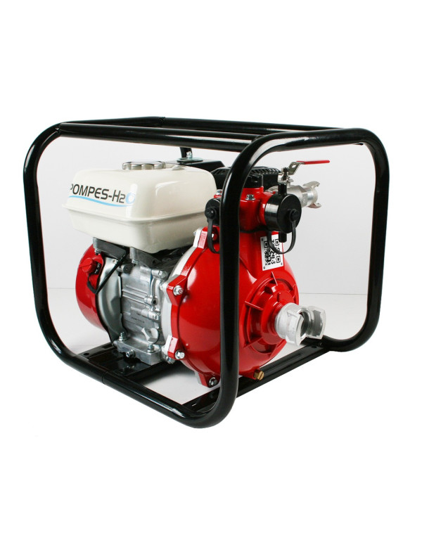 Motopompe prévention incendie haute pression, VAC 85 P avec vanne de sortie 1" et raccord Guillemin DN20