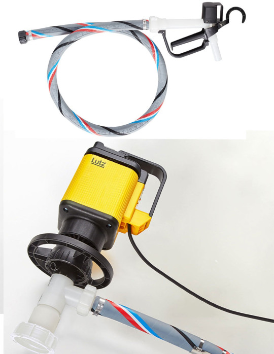 Pompe de vidage électrique 230V pour conteneur IBC avec tuyaux et pistolet