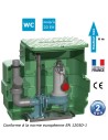 Pump station 1 pump vortex impeller (0.55kw - 230V) tank 230L