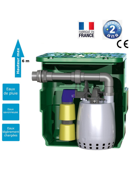 Micro station de relevage 40 L Calpeda pour eaux claires
