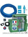 Pump station 1 pump vortex impeller (0.55kw - 230V) tank 230L