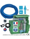 Pump station 1 pump vortex impeller (0.55kw - 230V) tank 230L