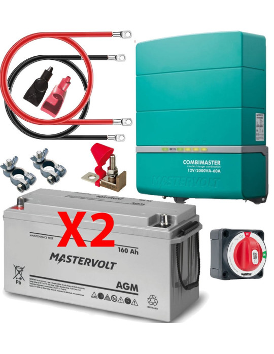 Alimentation de secours CombiMaster 24/2000-60 - 2 batteries 12V 160 Ah