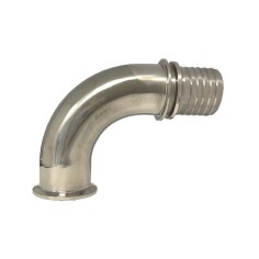 Coude à 90° CLAMP et douille annelée