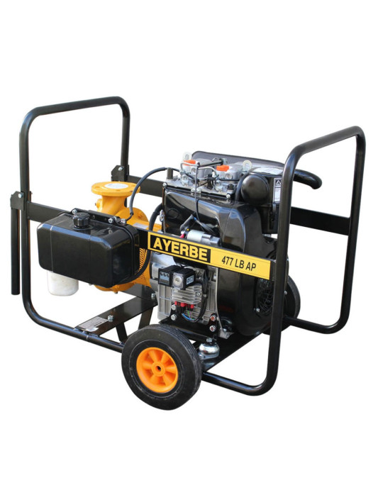 Motopompe moyenne pression diesel sur chariot