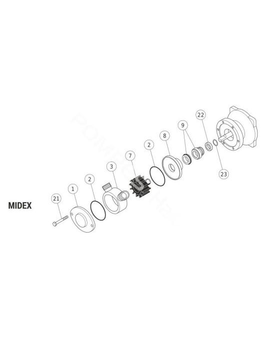 Rondelle d'ecartement MIDEX MINOR - N°22