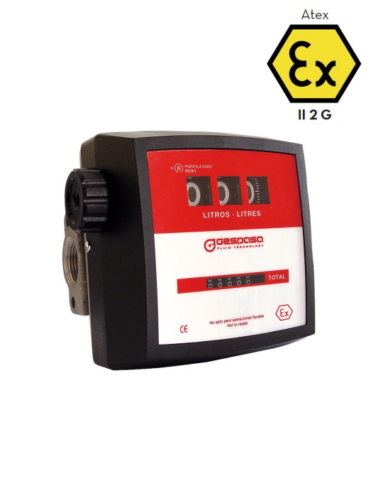 Compteur litre gasoil et essence ATEX (15 - 90 l/min)