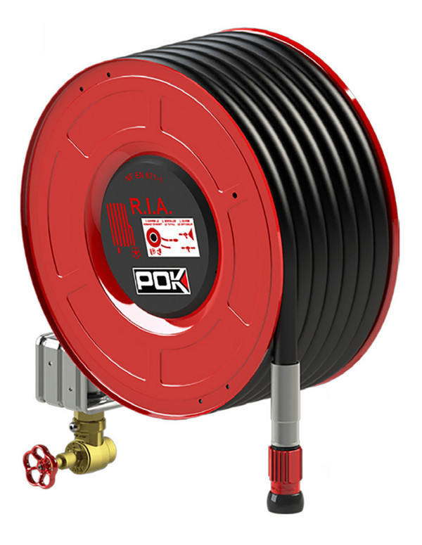 Dévidoir RIA DN33 pivotant avec tuyau et diffuseur