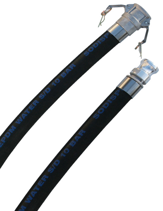 Flexible Caoutchouc DN100 CAMLOCK aspiration et refoulement PS 10 bars