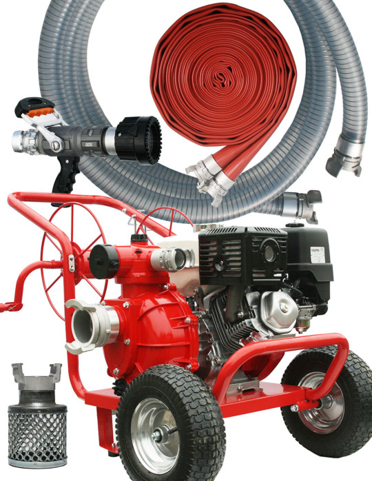 Motopompe haute pression essence 13 Cv sur chariot robuste,