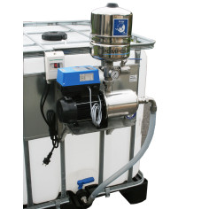 Pompe surpresseur avec variateur de vitesse pour réservoir IBC