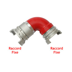 Raccord coudé à 90° Guillemin DN40 à DN100 avec 1 raccord tourant 2